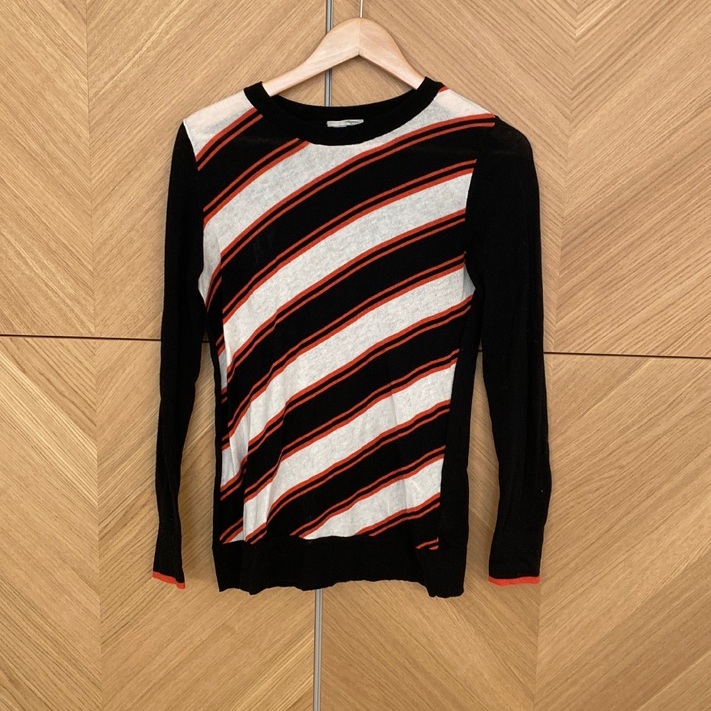 Halogen Crew Neck Striped Sweater-size XS
